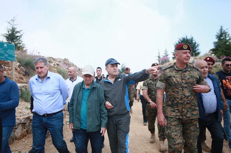Cedar tree in memory of the Lebanese Commandos Regiment founder
